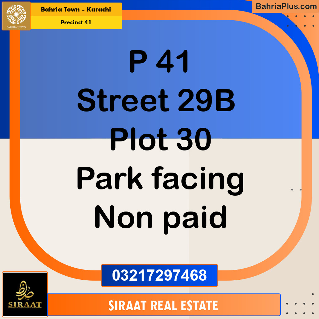 500 Sq. Yards Residential Plot for Sale in Precinct 41 -  Bahria Town, Karachi - (BP-197761)