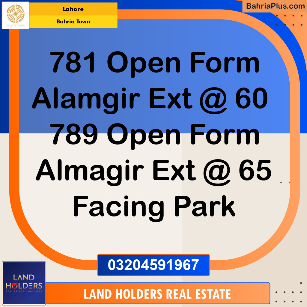 Residential Plot for Sale in Bahria Town, Lahore - (BP-197836)
