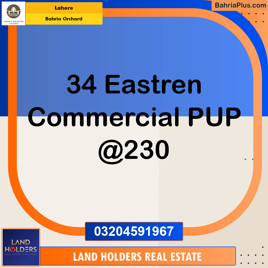 Commercial Plot for Sale in Bahria Orchard, Lahore - (BP-197837)