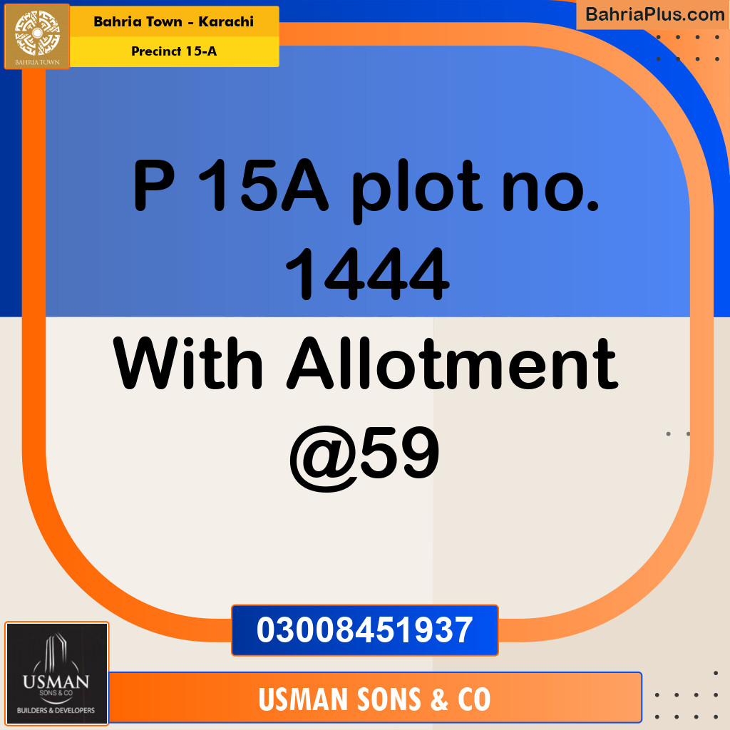 125 Sq. Yards Residential Plot for Sale in Precinct 15-A -  Bahria Town, Karachi - (BP-197904)