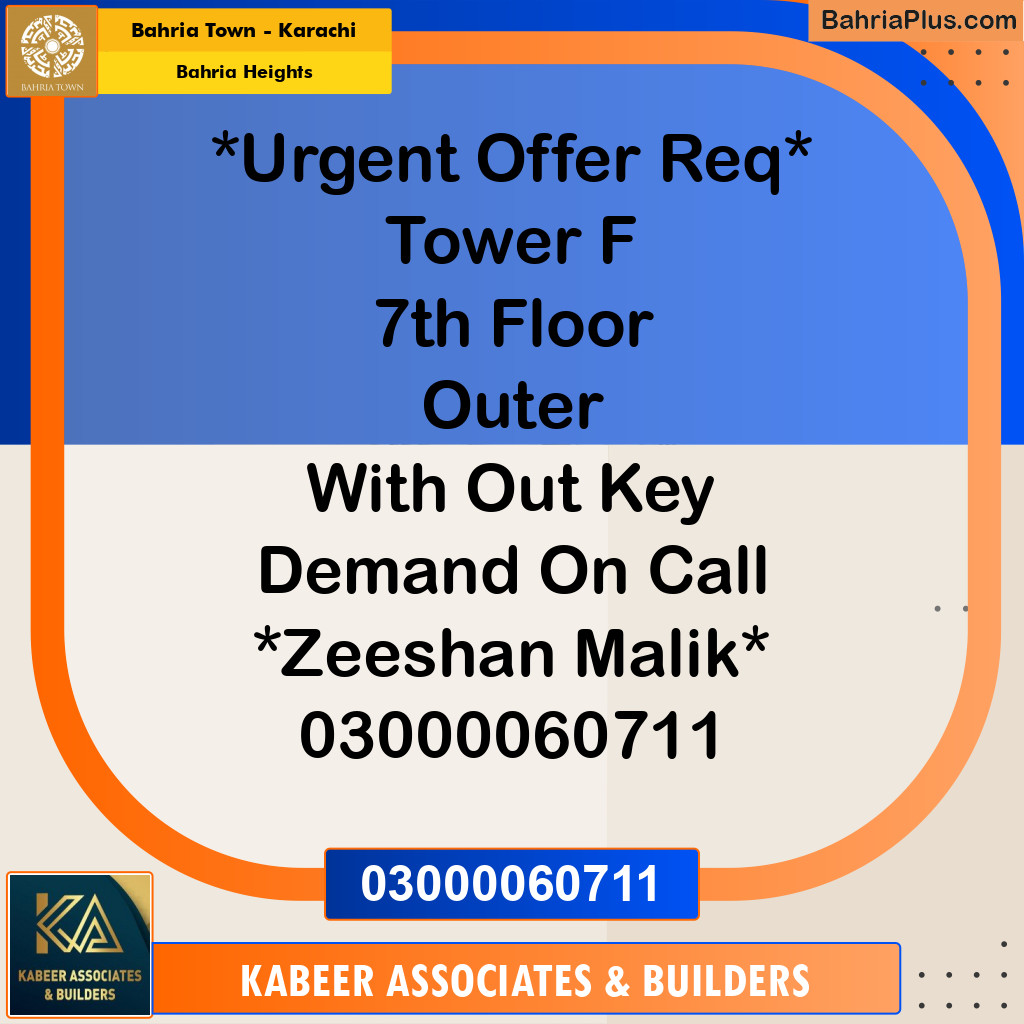 1100 Sq. Ft. Residential Apartment for Sale in Bahria Heights -  Bahria Town, Karachi - (BP-197955)