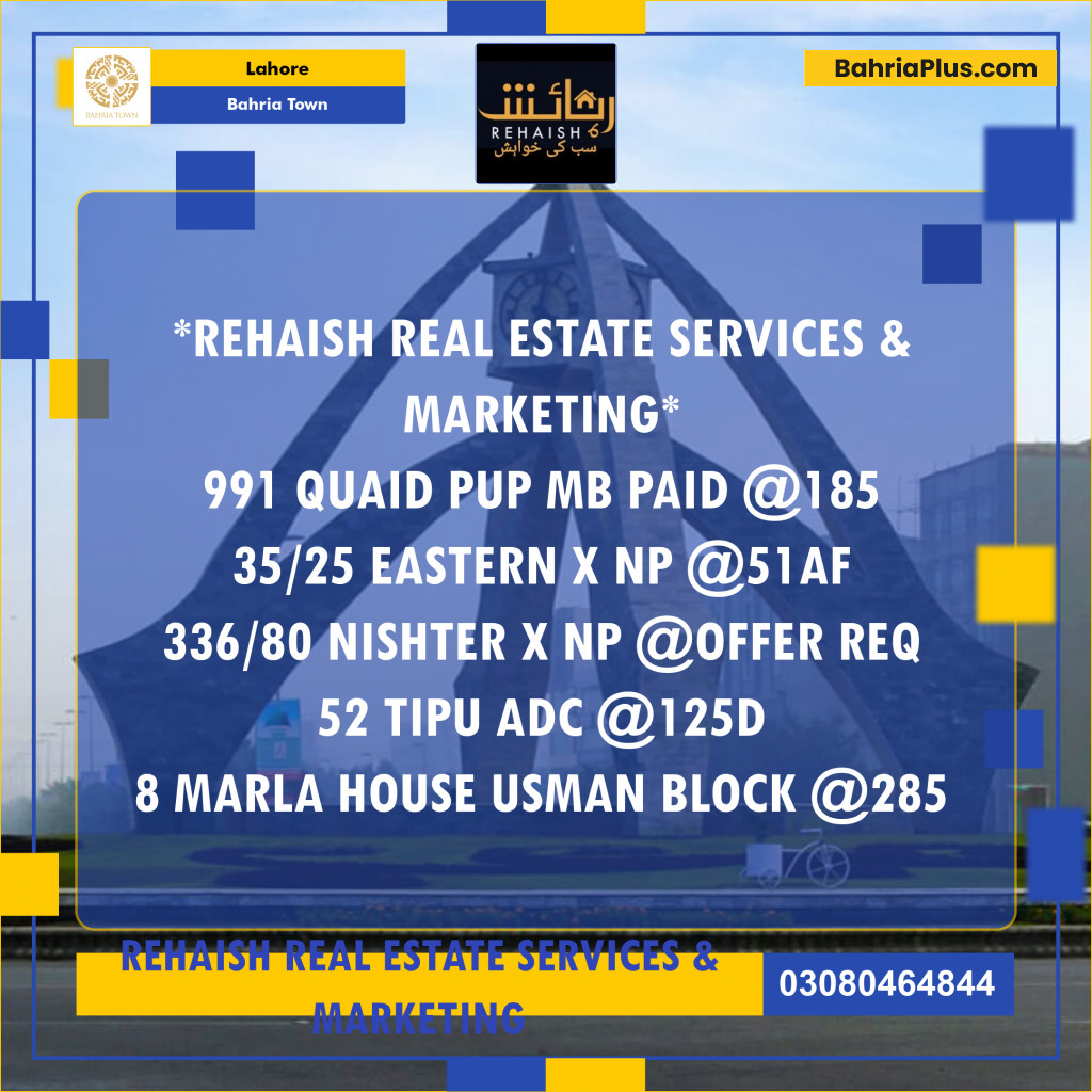 Residential Plot for Sale in Bahria Town, Lahore - (BP-197970)