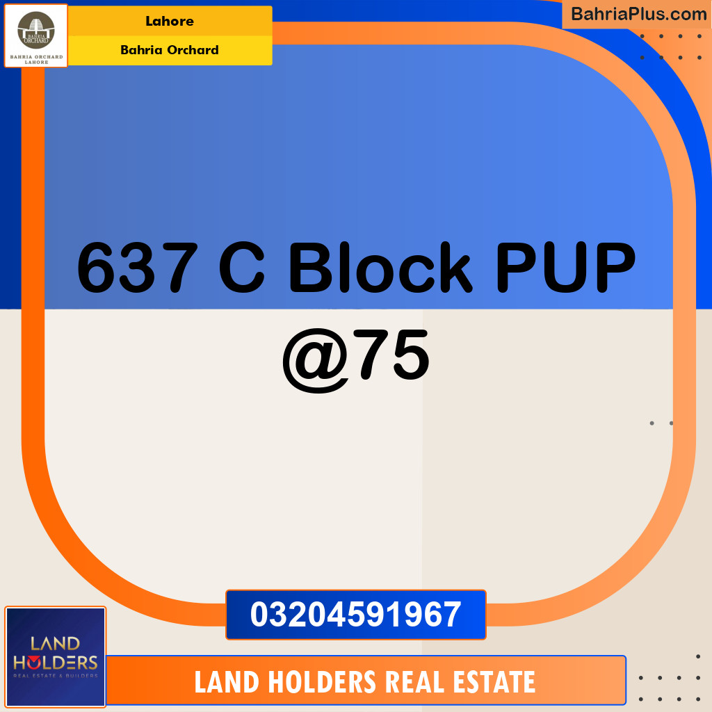 Residential Plot for Sale in Bahria Orchard, Lahore - (BP-198056)