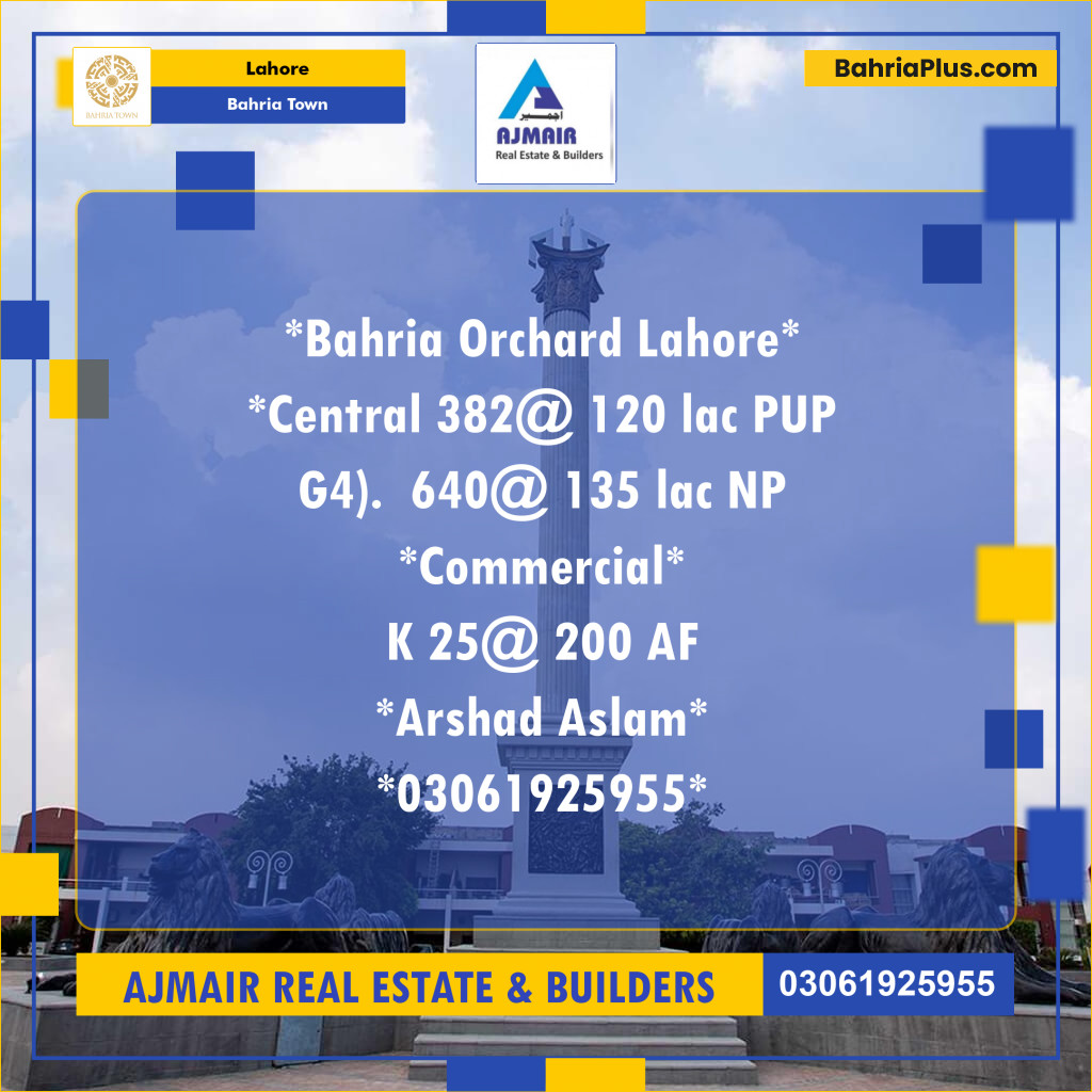 Residential Plot for Sale in Bahria Town, Lahore - (BP-198084)