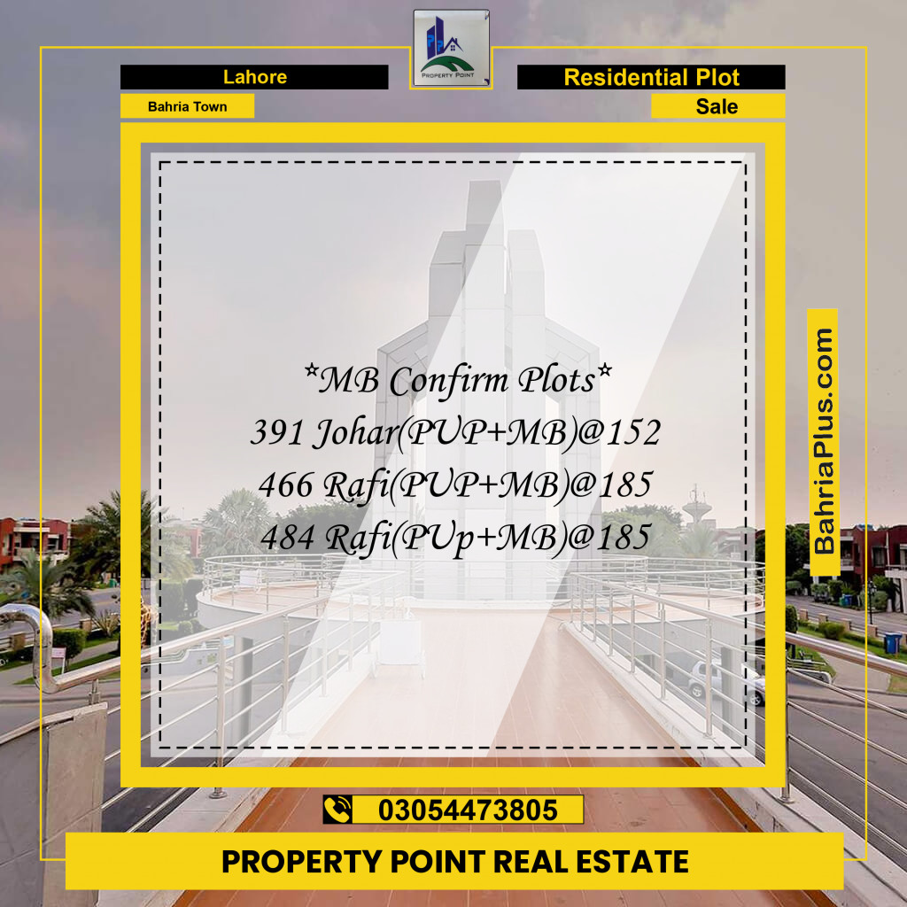 Residential Plot for Sale in Bahria Town, Lahore - (BP-198166)