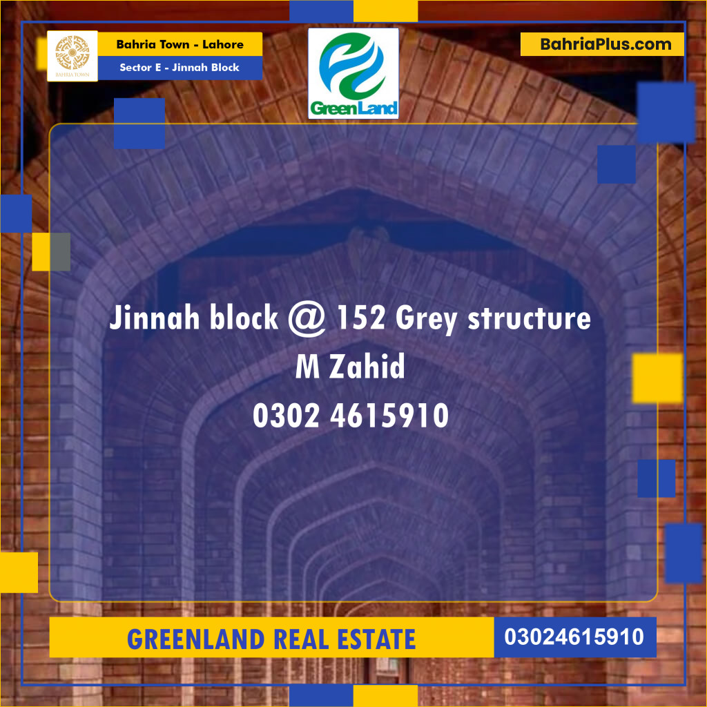 Residential Plot for Sale in Sector E - Jinnah Block -  Bahria Town, Lahore - (BP-198206)