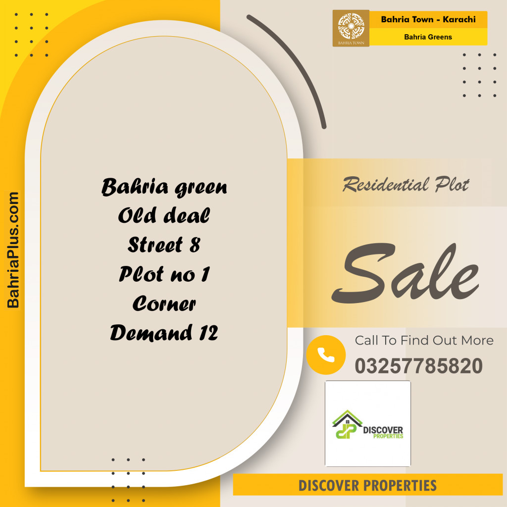 75 Sq. Yards Residential Plot for Sale in Bahria Greens -  Bahria Town, Karachi - (BP-198215)