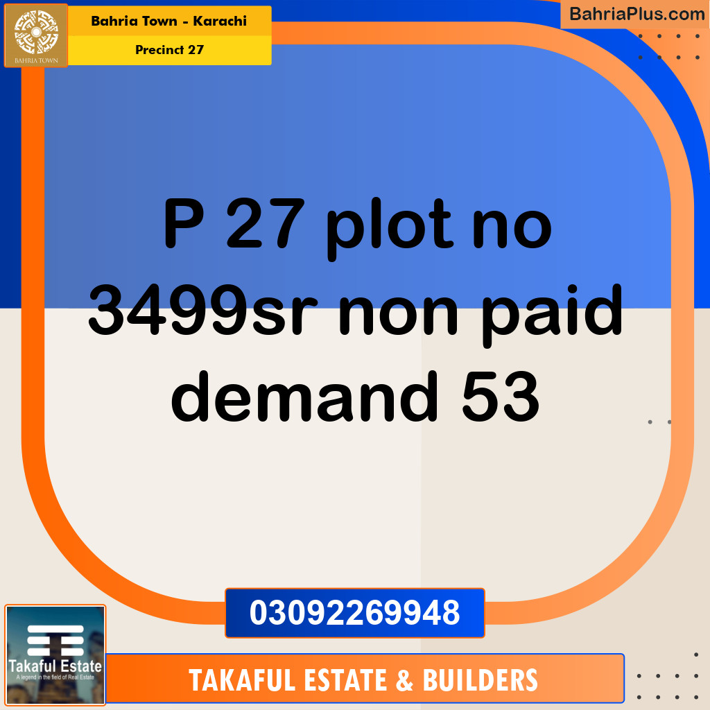 Residential Plot for Sale in Precinct 27 -  Bahria Town, Karachi - (BP-198230)