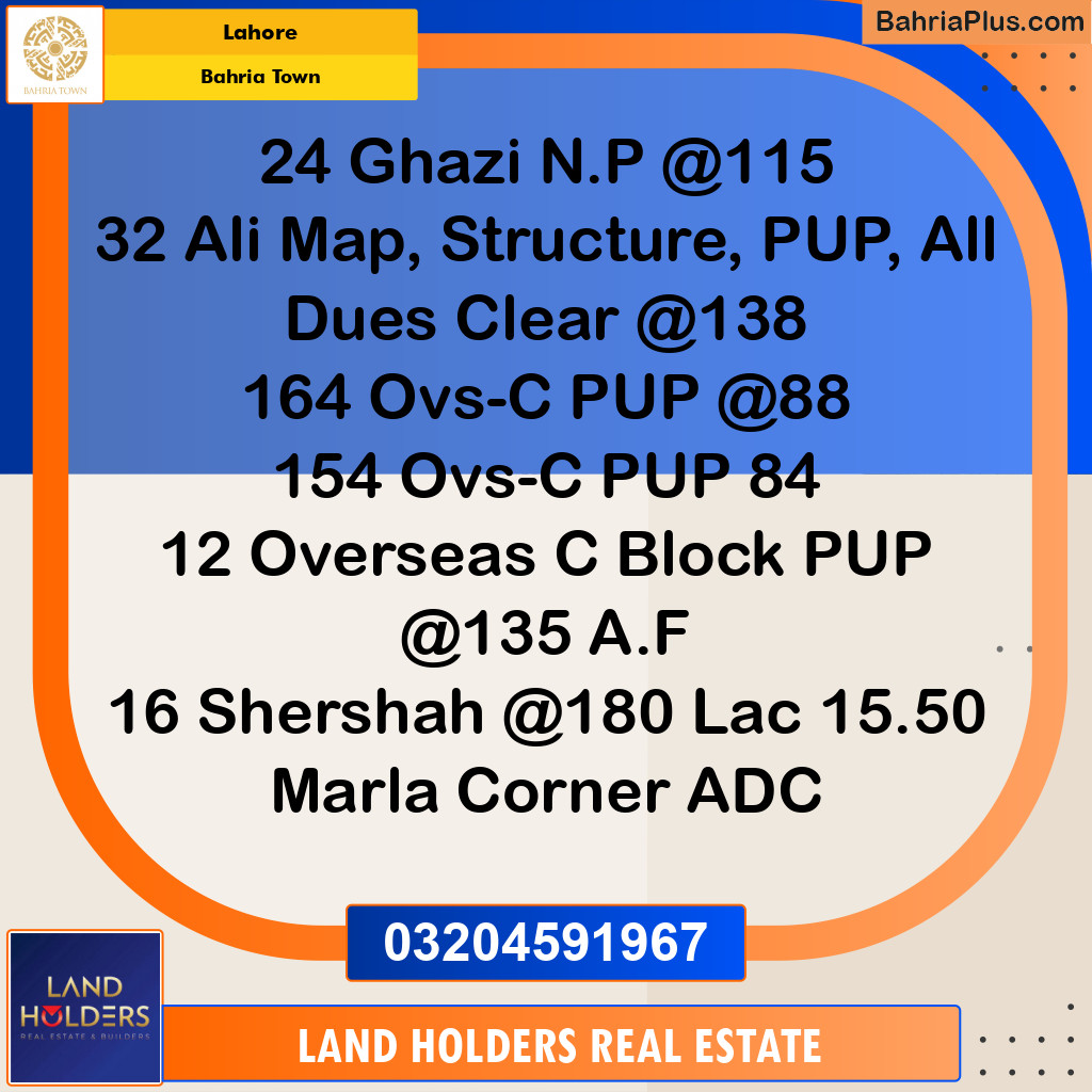 Residential Plot for Sale in Bahria Town, Lahore - (BP-198253)