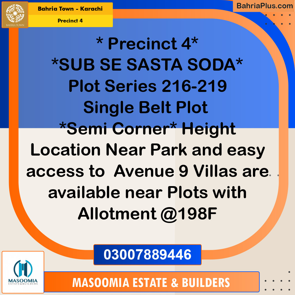500 Sq. Yards Residential Plot for Sale in Precinct 4 -  Bahria Town, Karachi - (BP-198257)