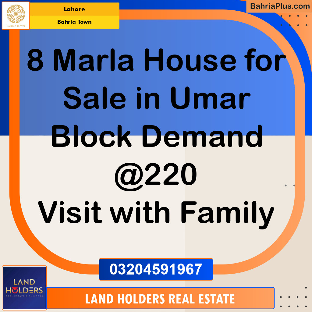 Residential House for Sale in Bahria Town, Lahore - (BP-198258)