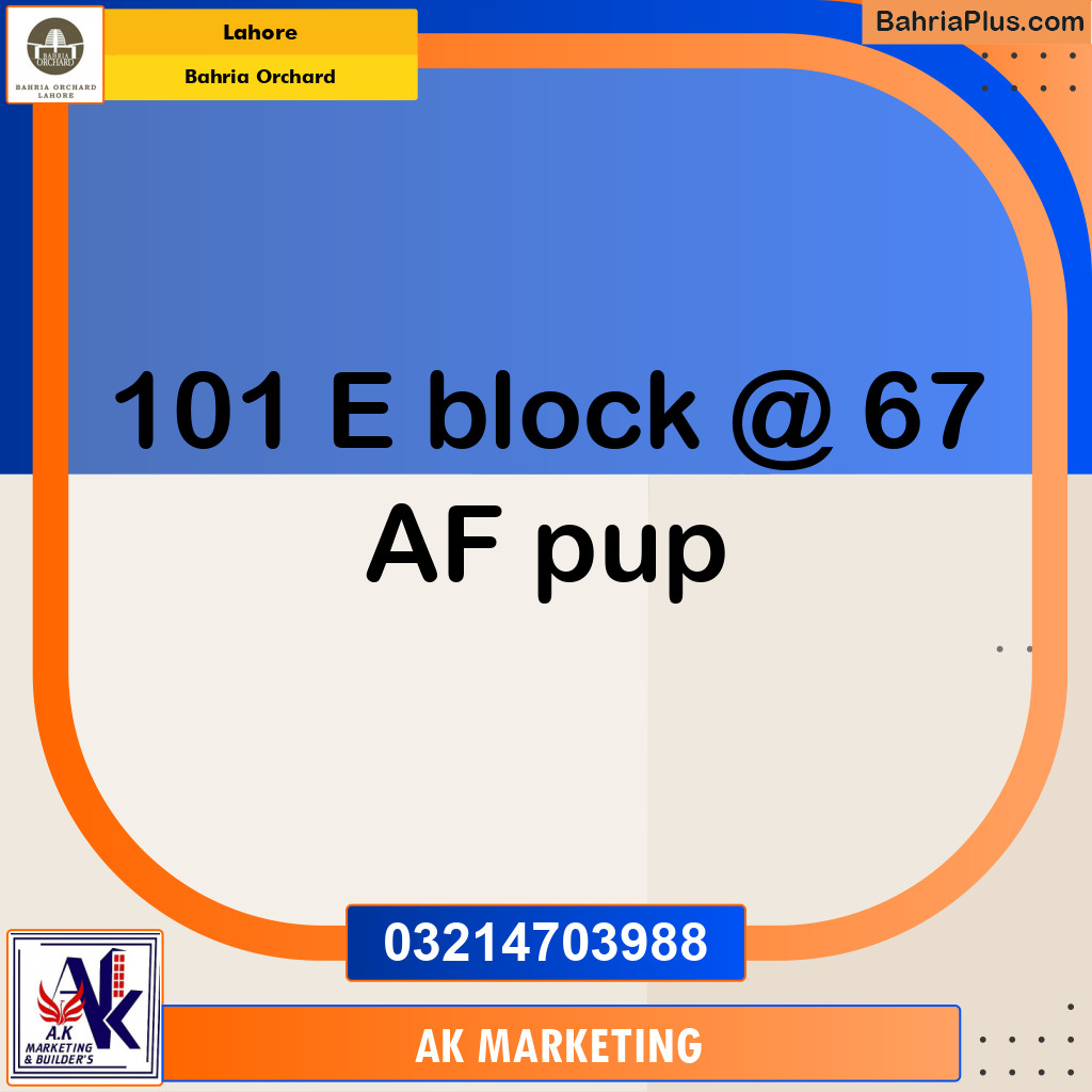 Residential Plot for Sale in Bahria Orchard, Lahore - (BP-198315)