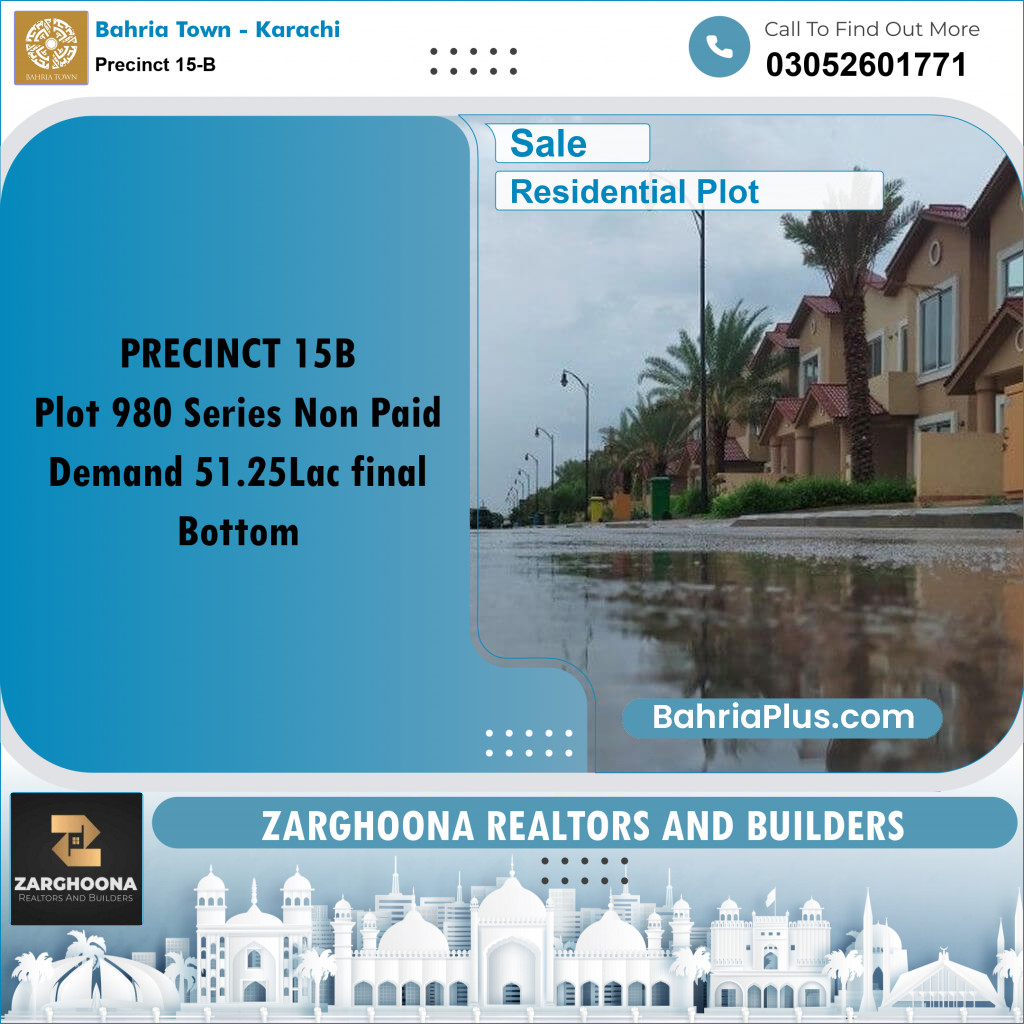 125 Sq. Yards Residential Plot for Sale in Precinct 15-B - Bahria Town, Karachi - (BP-198414)