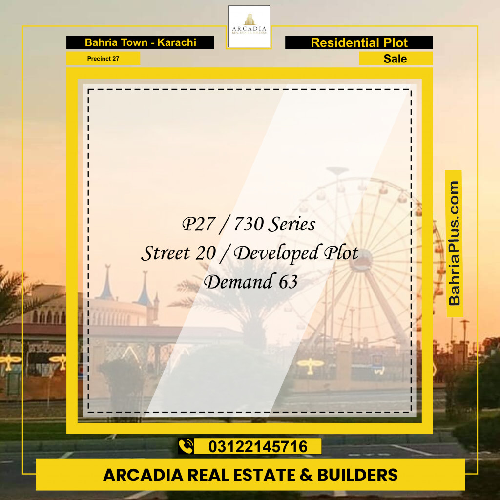 Residential Plot for Sale in Precinct 27 -  Bahria Town, Karachi - (BP-198458)