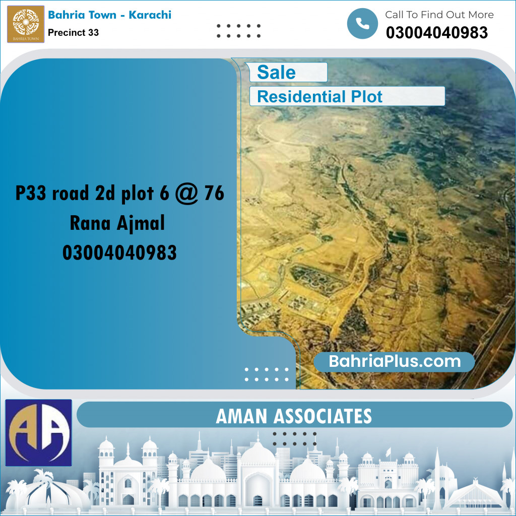 Residential Plot for Sale in Precinct 33 -  Bahria Town, Karachi - (BP-198484)