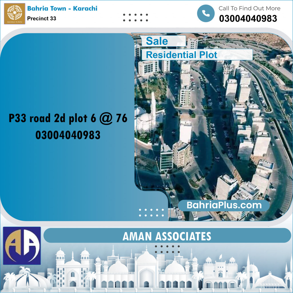 Residential Plot for Sale in Precinct 33 -  Bahria Town, Karachi - (BP-198490)