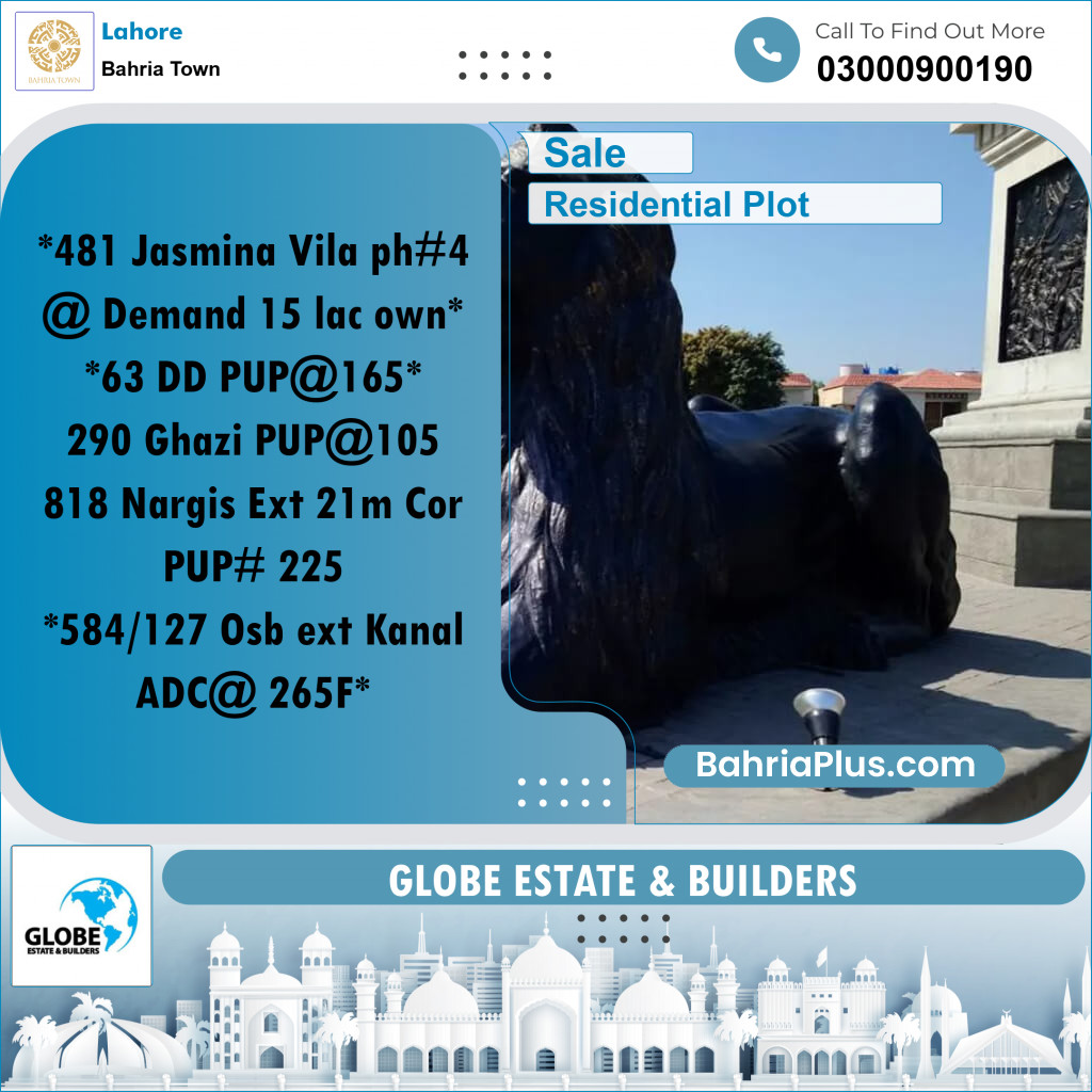 Residential Plot for Sale in Bahria Town, Lahore - (BP-198506)