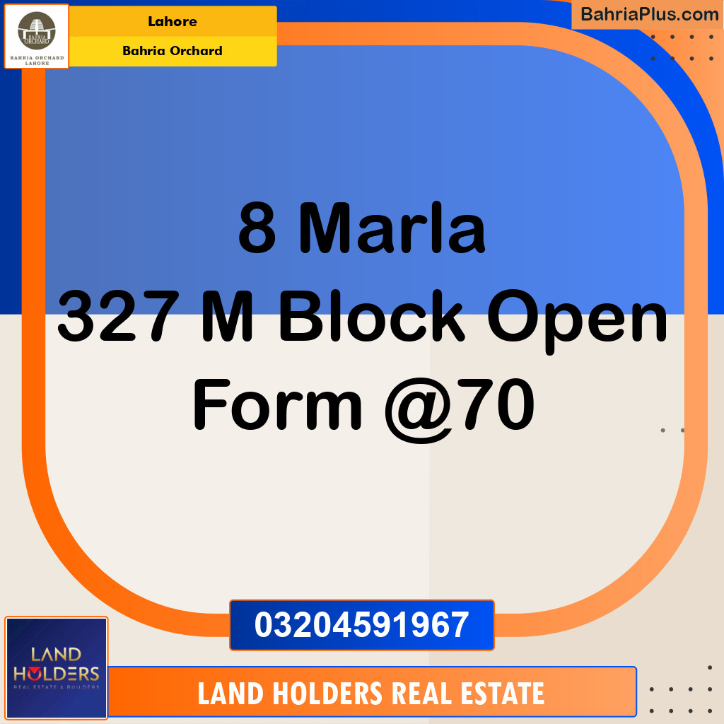 Residential Plot for Sale in Bahria Orchard, Lahore - (BP-198637)