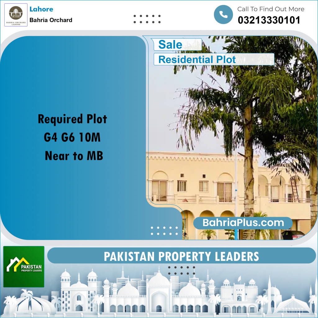 Residential Plot for Sale in Bahria Orchard, Lahore - (BP-198825)
