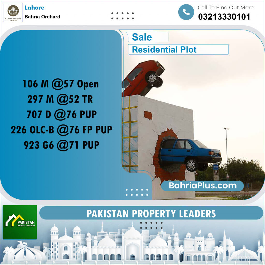 Residential Plot for Sale in Bahria Orchard, Lahore - (BP-198826)