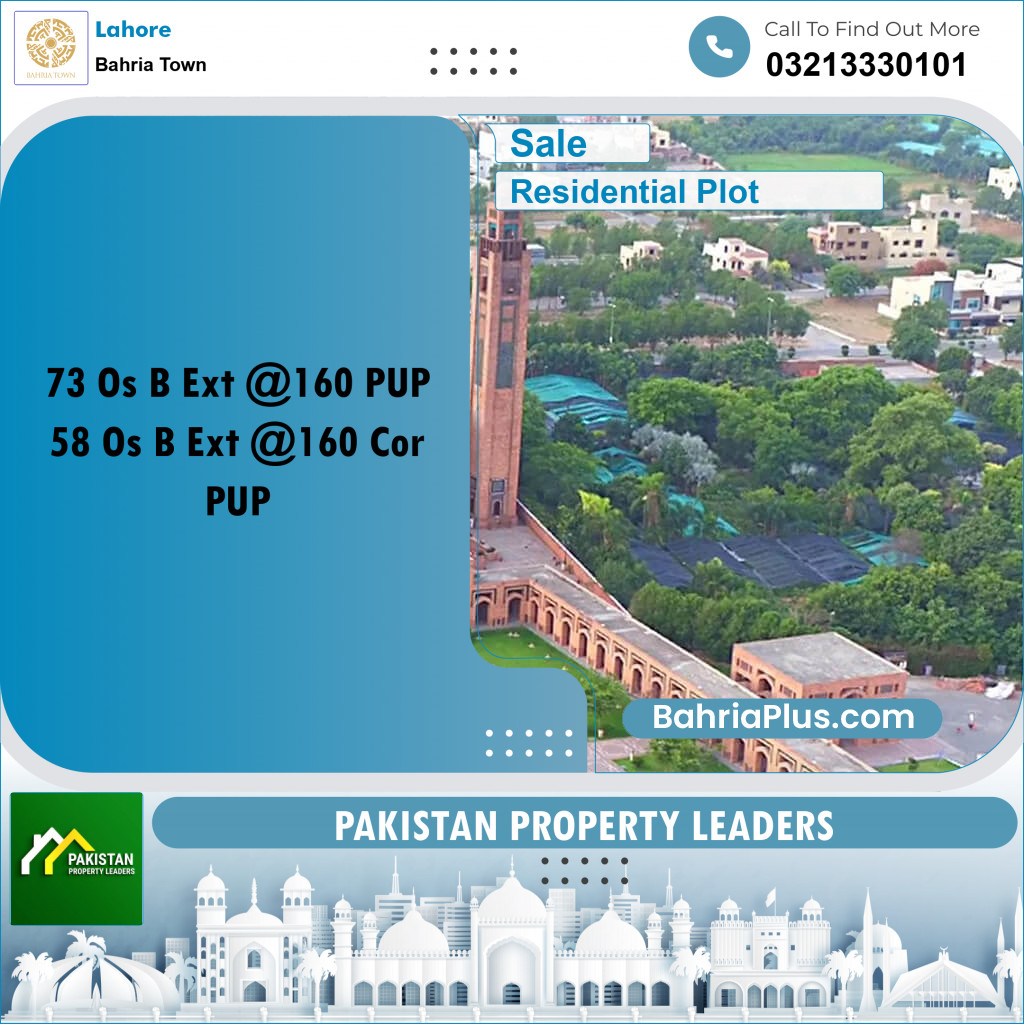Residential Plot for Sale in Bahria Town, Lahore - (BP-198829)