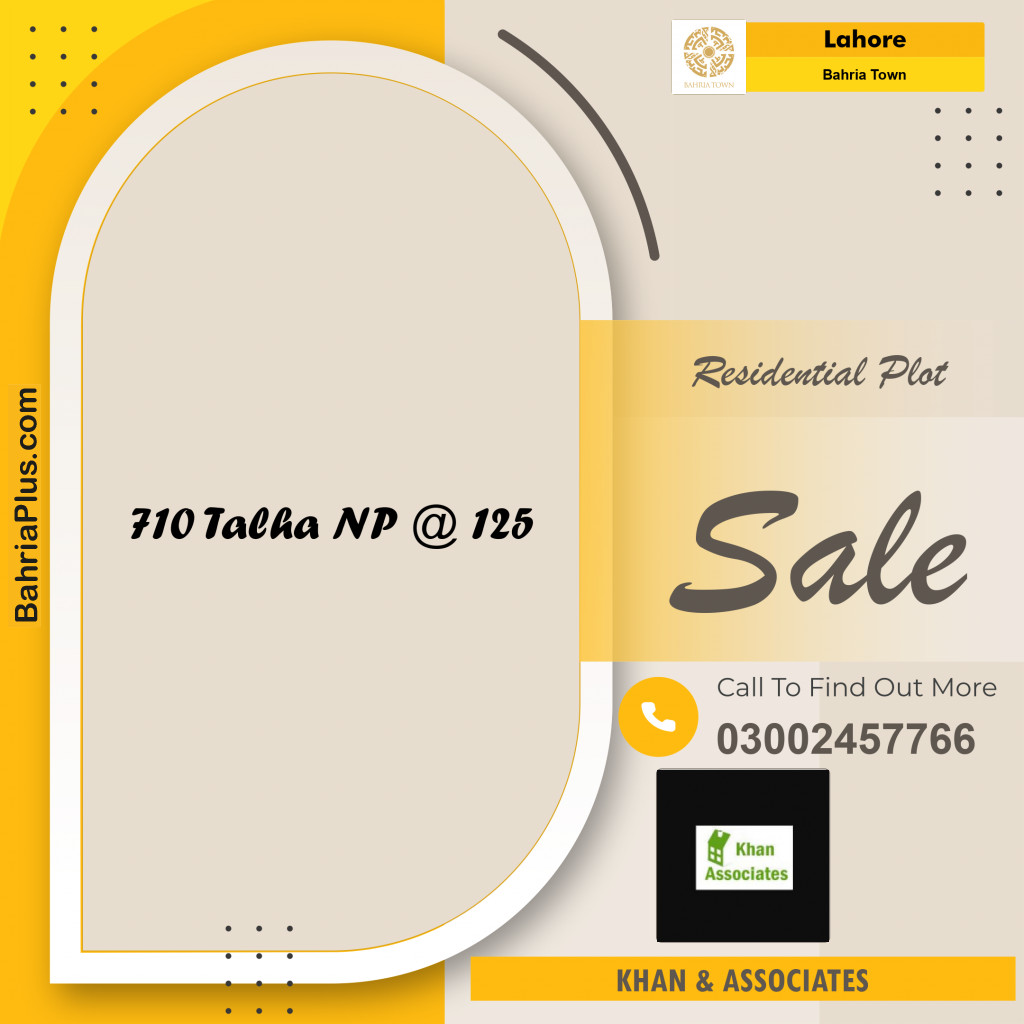 Residential Plot for Sale in Bahria Town, Lahore - (BP-198860)