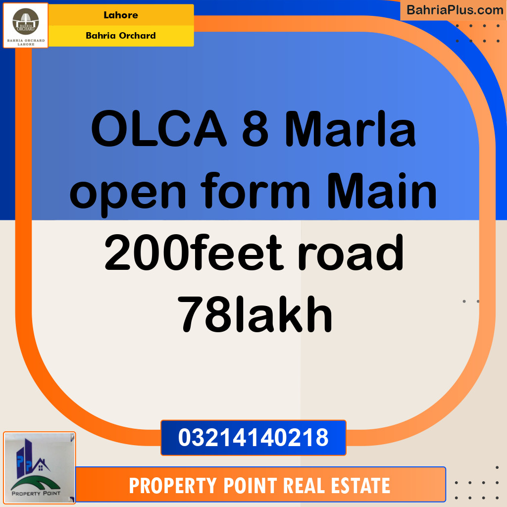 Residential Plot for Sale in Bahria Orchard, Lahore - (BP-198880)