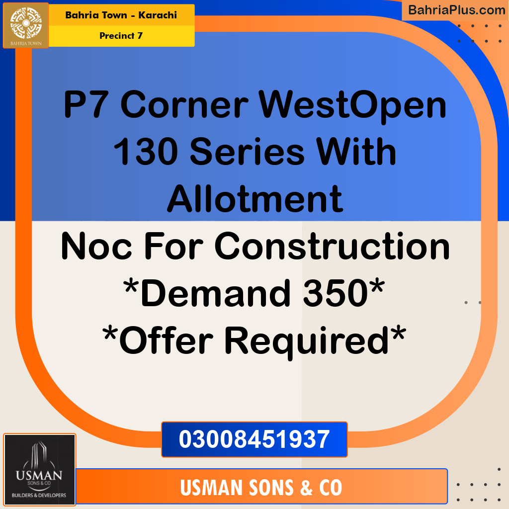 1000 Sq. Yards Residential Plot for Sale in Precinct 7 -  Bahria Town, Karachi - (BP-198899)