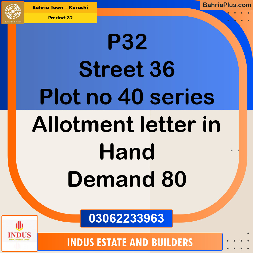 250 Sq. Yards Residential Plot for Sale in Precinct 32 -  Bahria Town, Karachi - (BP-198931)