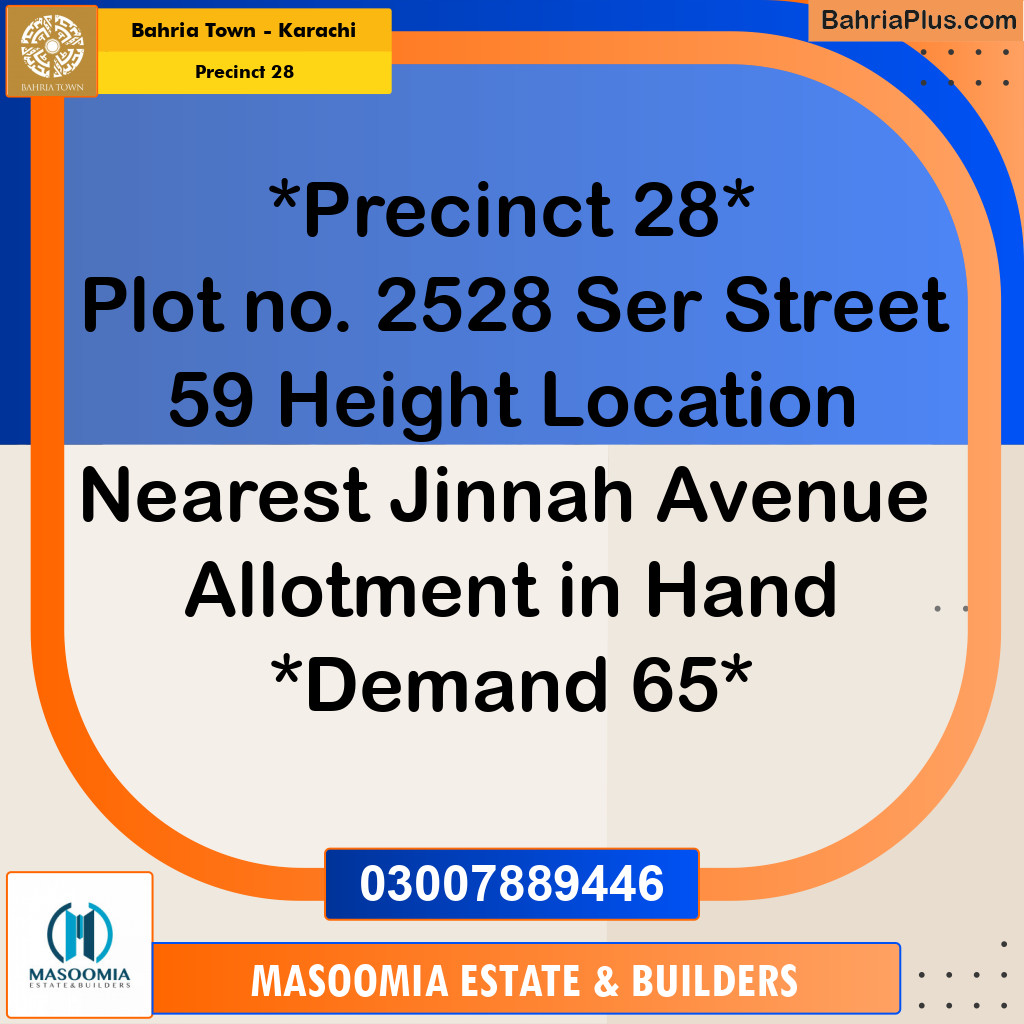 125 Sq. Yards Residential Plot for Sale in Precinct 28 -  Bahria Town, Karachi - (BP-198993)