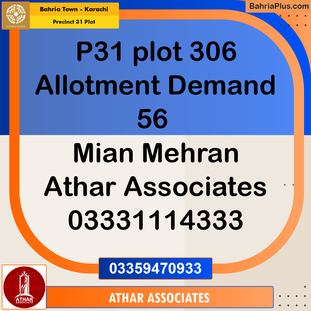 Residential Plot for Sale in Precinct 31 Plot - Bahria Town, Karachi - (BP-199072)
