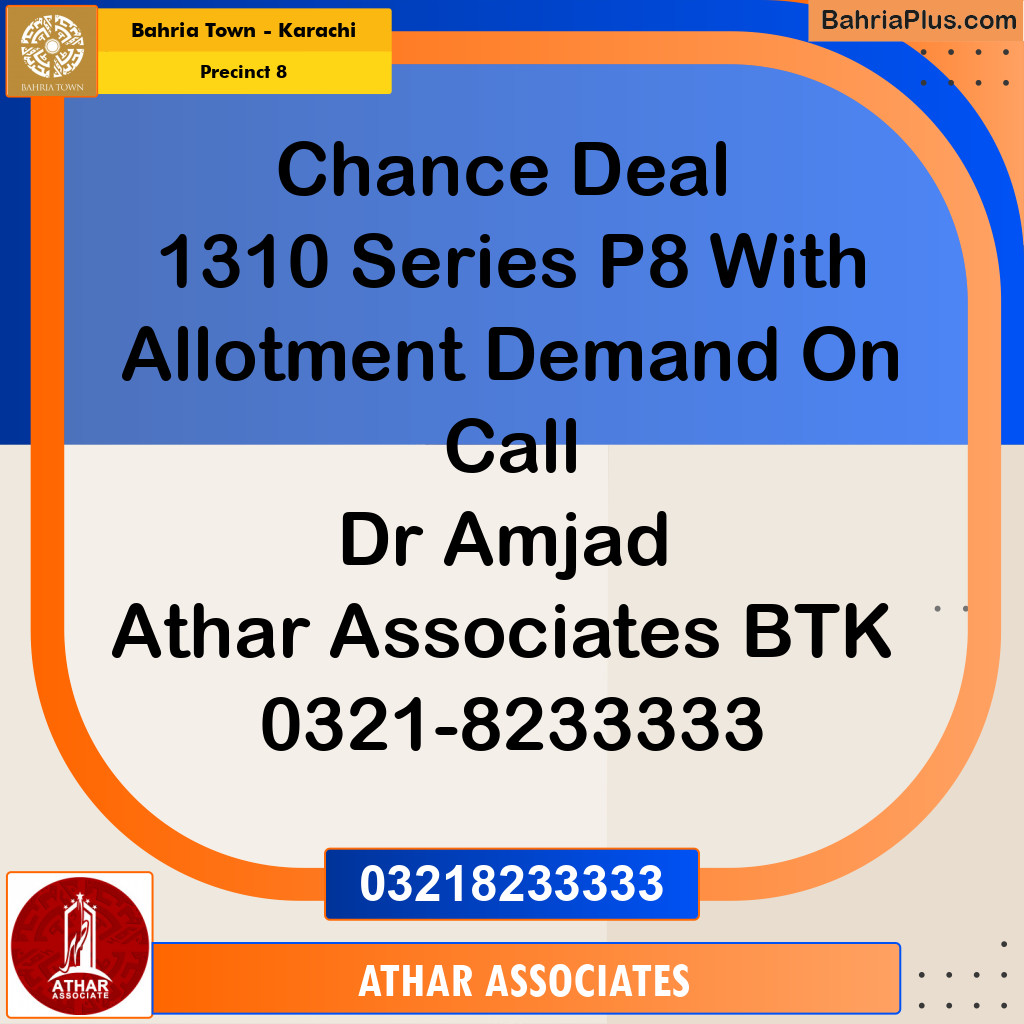 250 Sq. Yards Residential Plot for Sale in Precinct 8 -  Bahria Town, Karachi - (BP-199091)