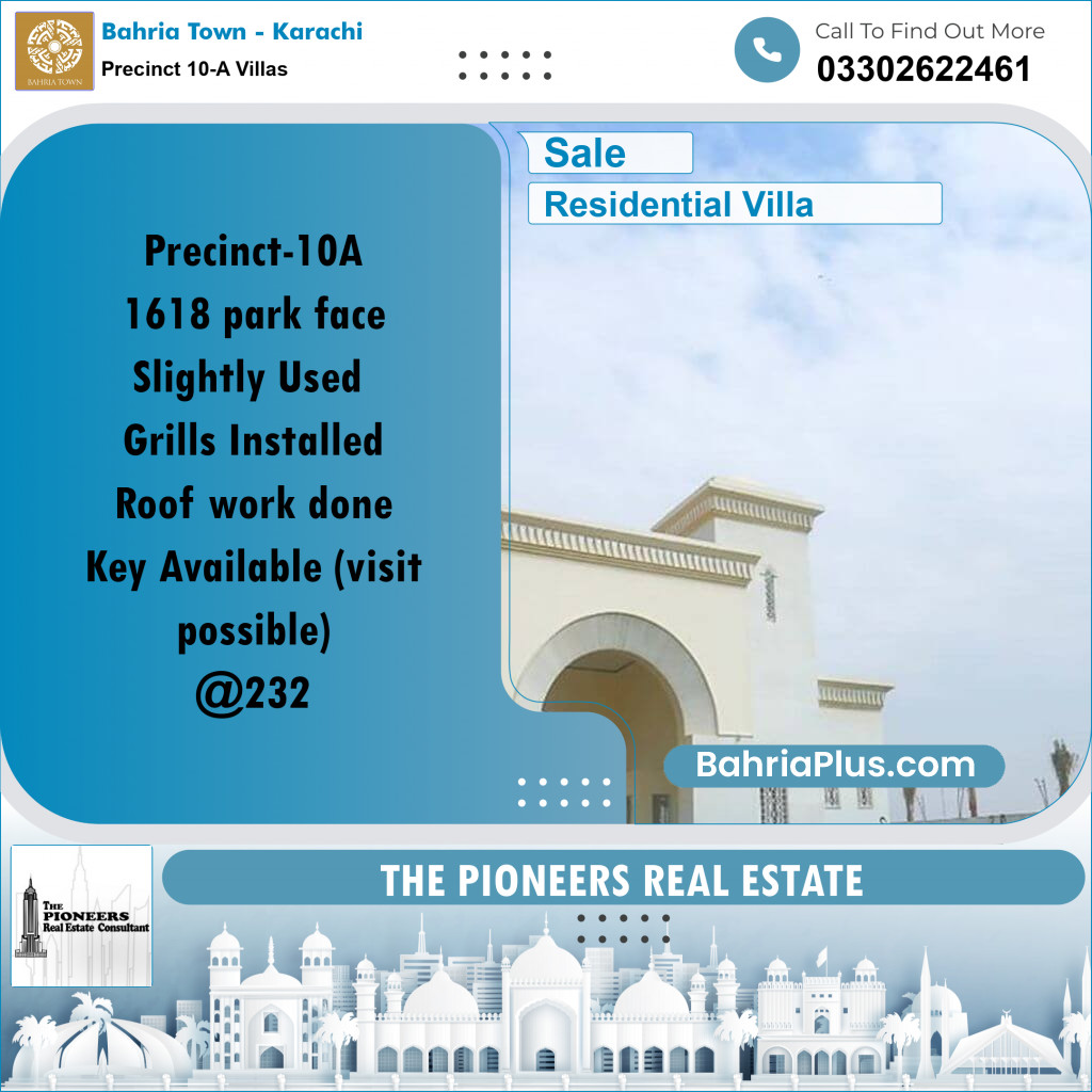 200 Sq. Yards Residential Villa for Sale in Precinct 10-A Villas -  Bahria Town, Karachi - (BP-199121)