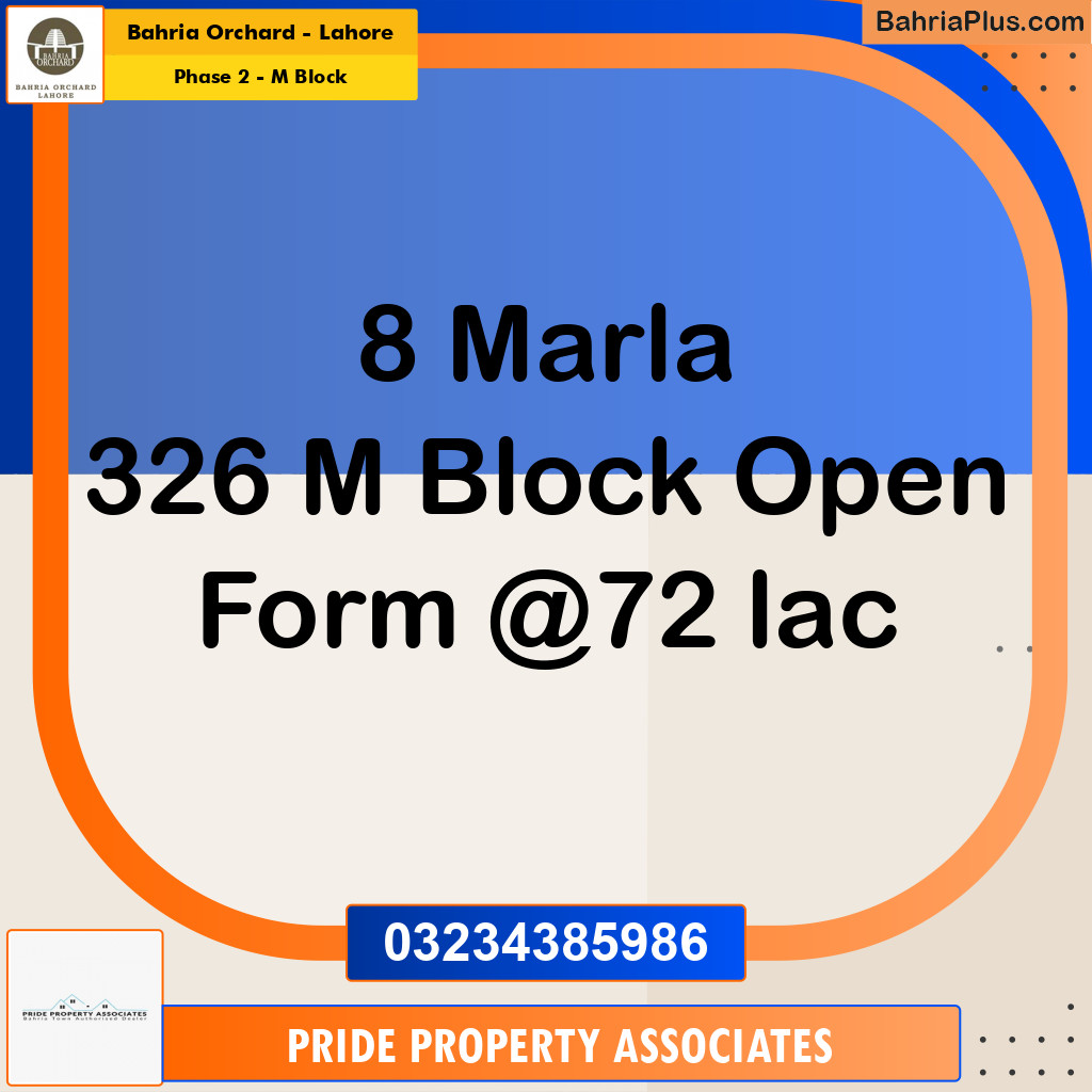 Residential Plot for Sale in Phase 2 - M Block -  Bahria Orchard, Lahore - (BP-199122)
