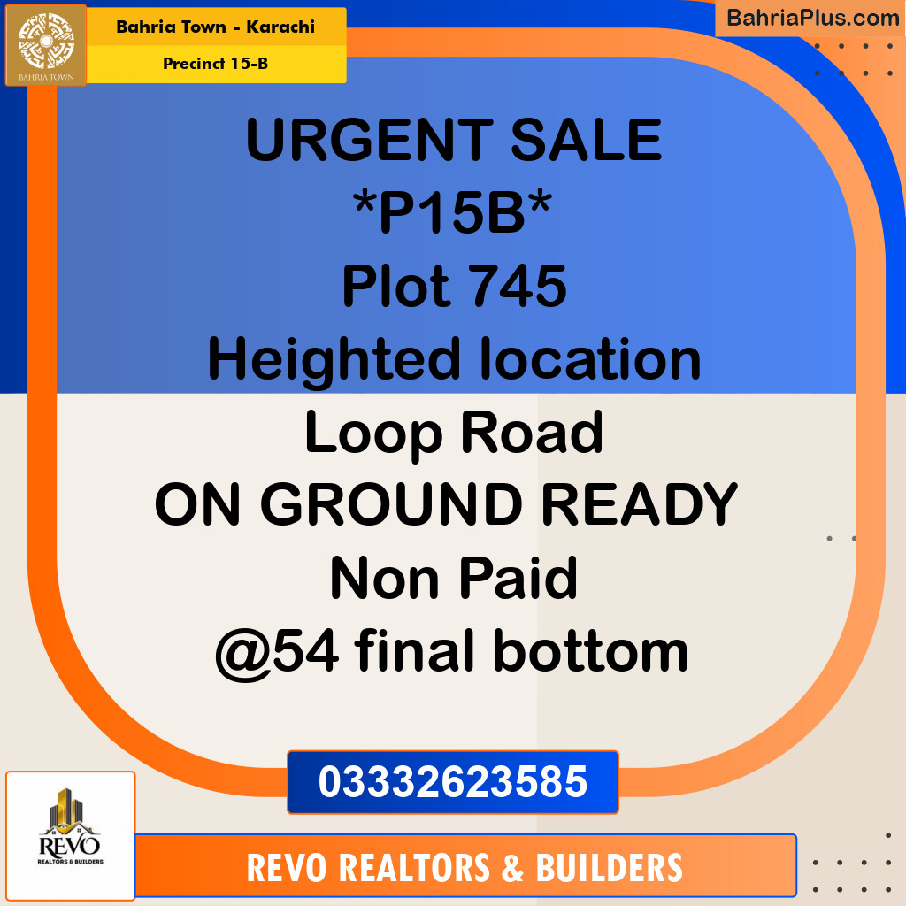 125 Sq. Yards Residential Plot for Sale in Precinct 15-B -  Bahria Town, Karachi - (BP-199168)