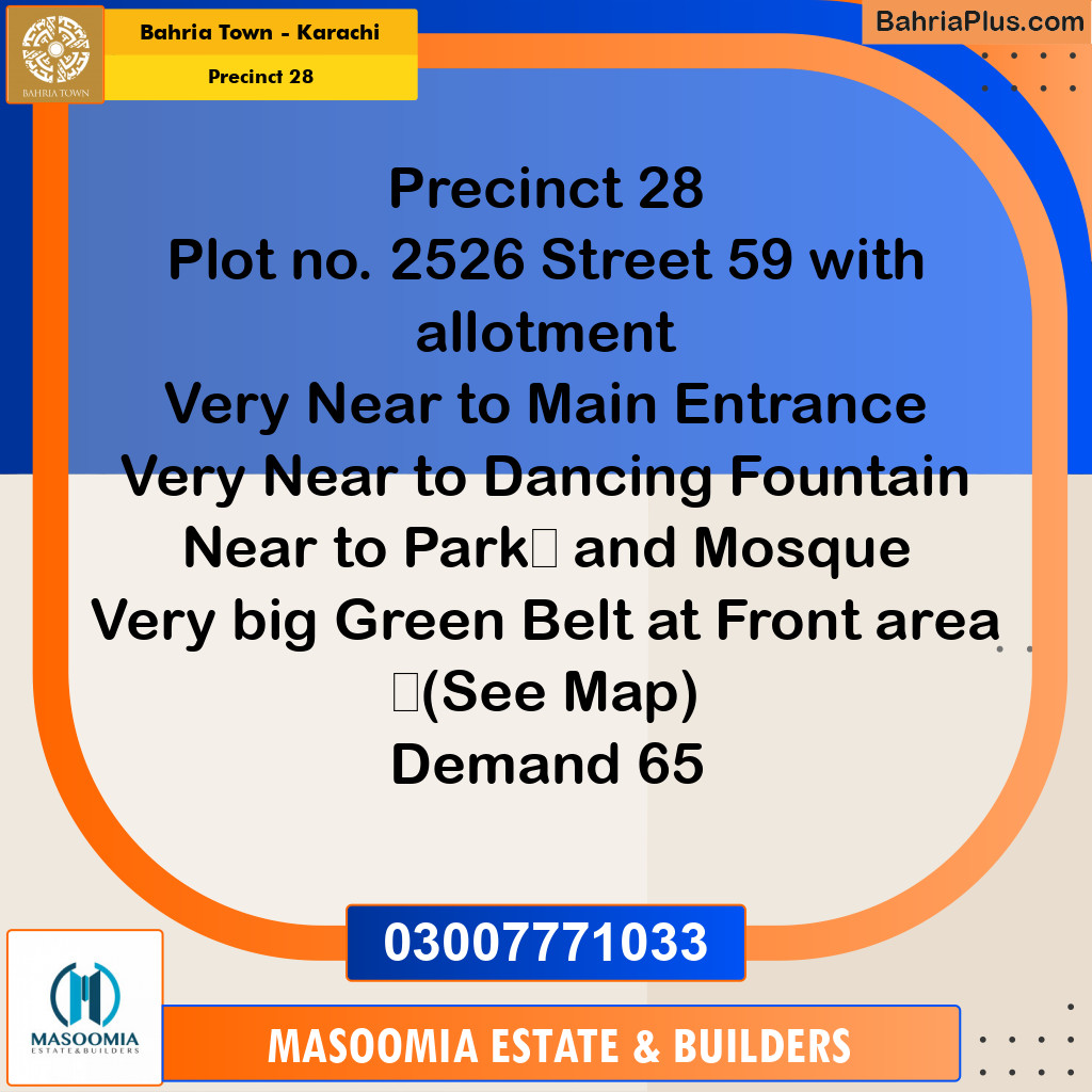 125 Sq. Yards Residential Plot for Sale in Precinct 28 -  Bahria Town, Karachi - (BP-199225)