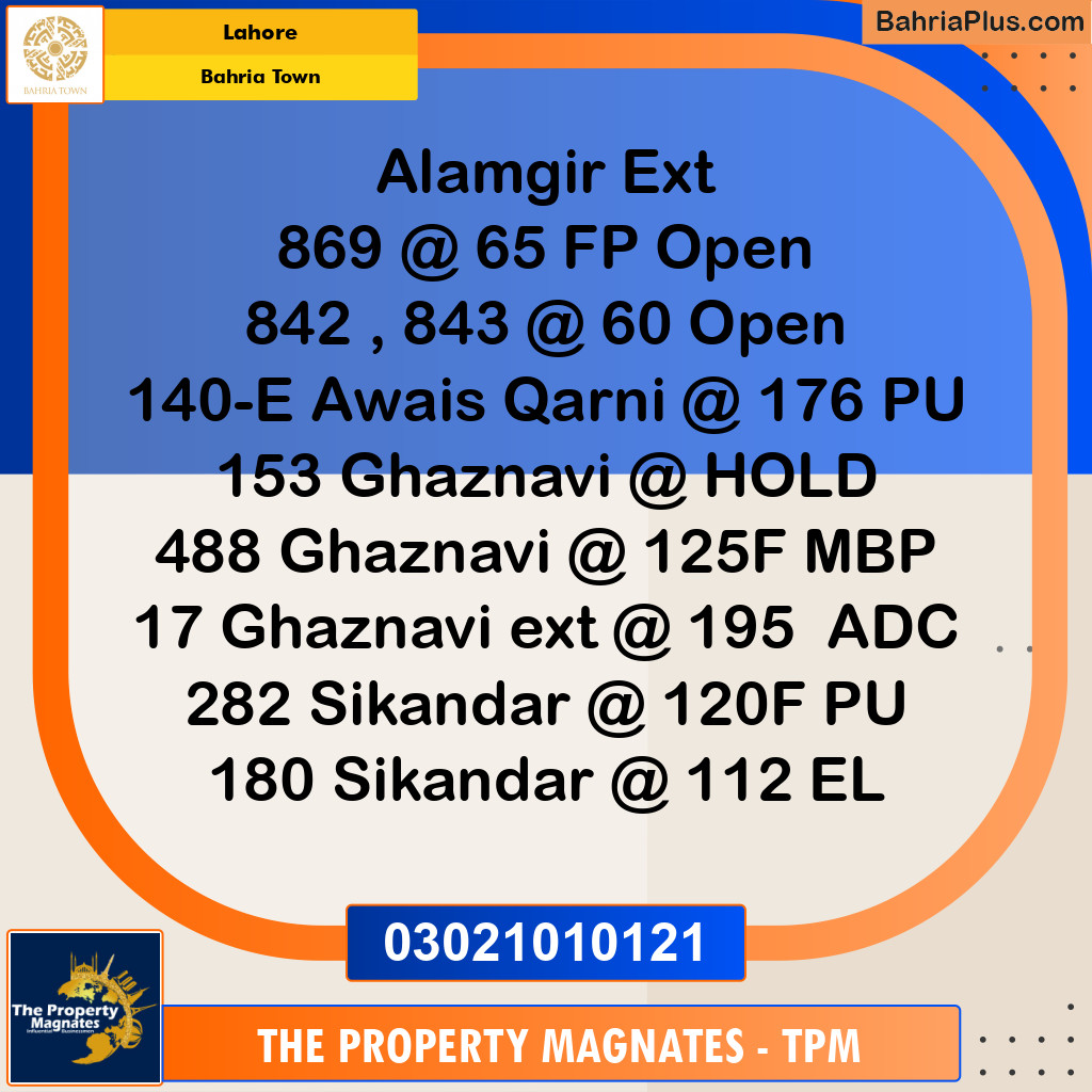 Residential Plot for Sale in Bahria Town, Lahore - (BP-199372)