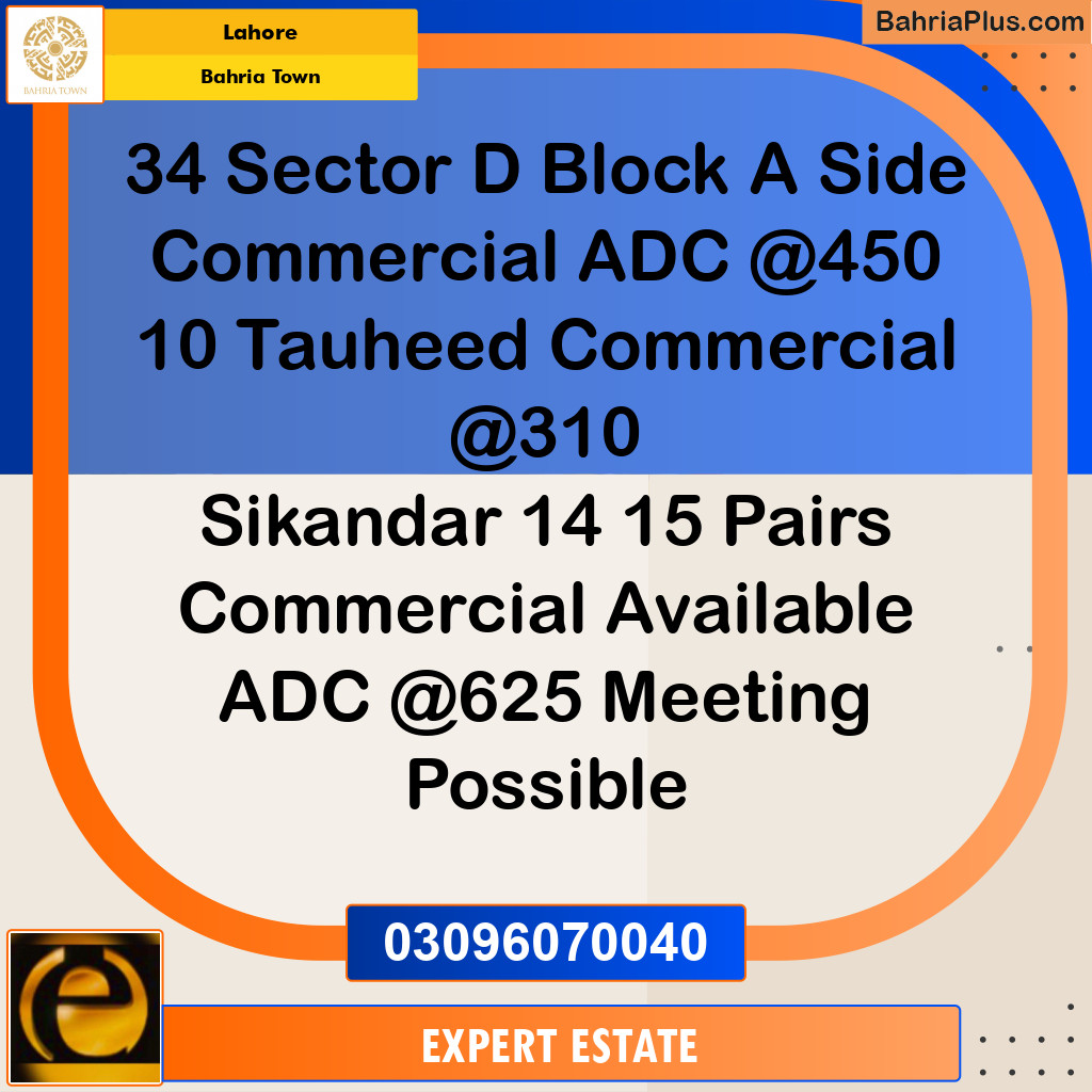 5 Marla Commercial Plot for Sale in Bahria Town, Lahore - (BP-199378)