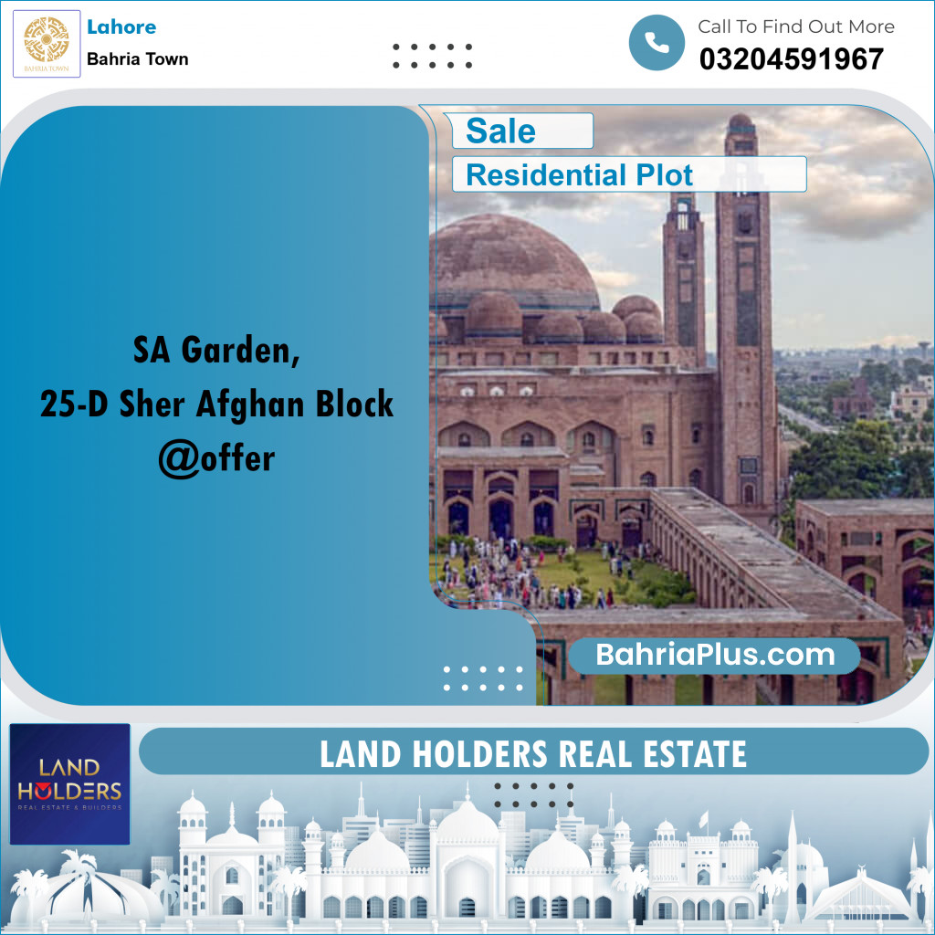 Residential Plot for Sale in Bahria Town, Lahore - (BP-199425)