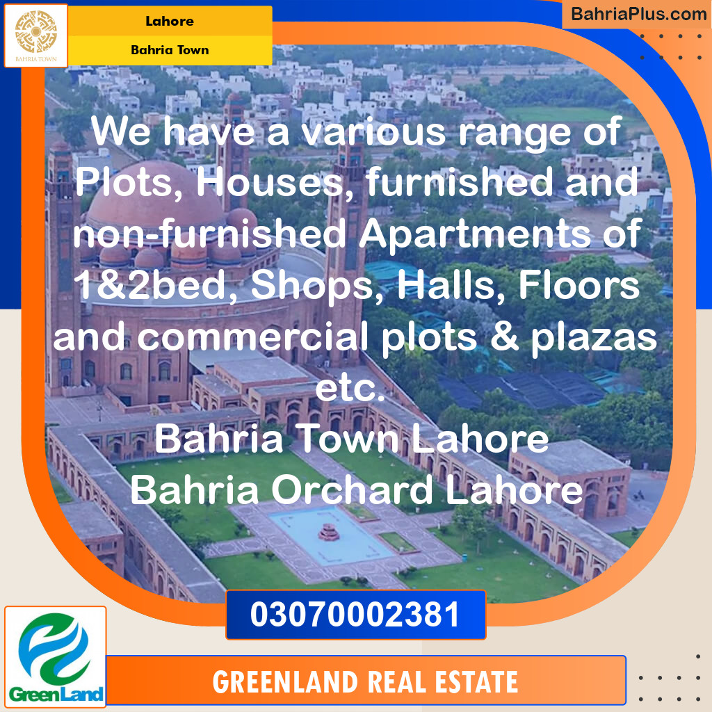 1 Kanal Residential Plot for Sale in Bahria Town, Lahore - (BP-199449)