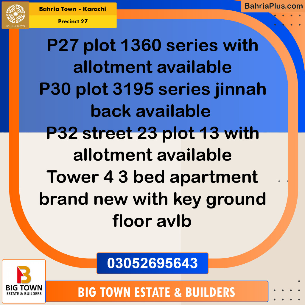 125 Sq. Yards Residential Plot for Sale in Precinct 27 -  Bahria Town, Karachi - (BP-199482)