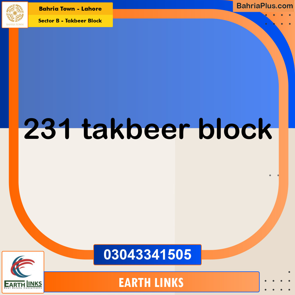Residential Plot for Sale in Sector B - Takbeer Block -  Bahria Town, Lahore - (BP-199486)