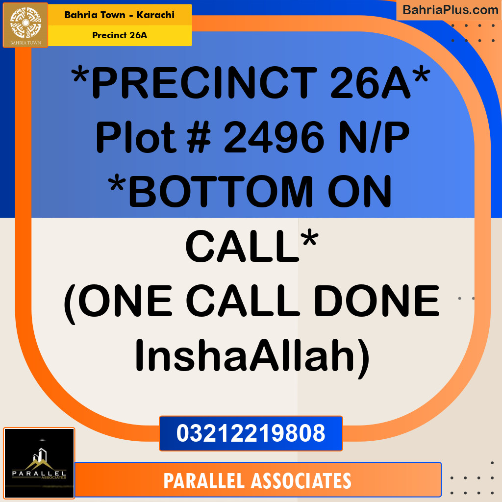 125 Sq. Yards Residential Plot for Sale in Precinct 26A -  Bahria Town, Karachi - (BP-199512)
