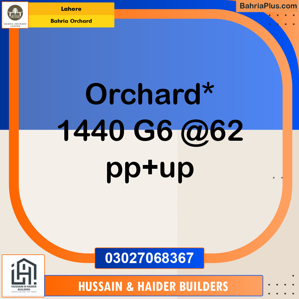Residential Plot for Sale in Bahria Orchard, Lahore - (BP-199556)