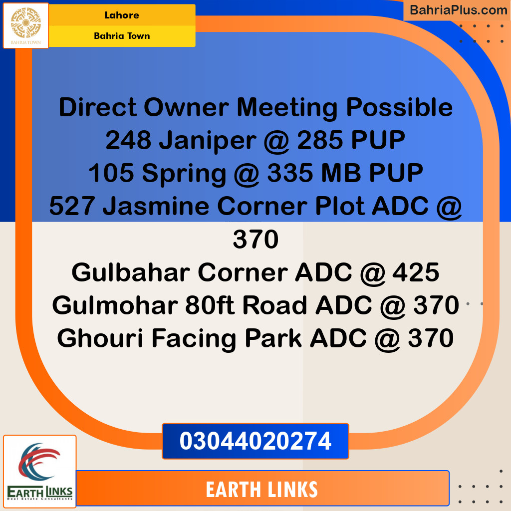 Residential Plot for Sale in Bahria Town, Lahore - (BP-199745)