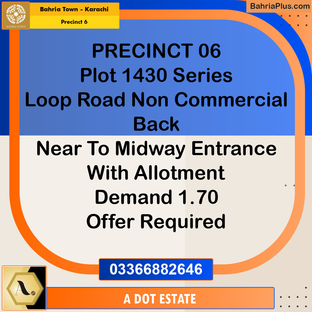 272 Sq. Yards Residential Plot for Sale in Precinct 6 -  Bahria Town, Karachi - (BP-199795)