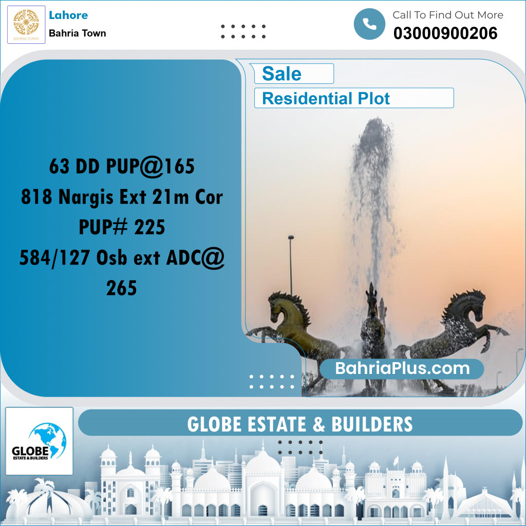 Residential Plot for Sale in Bahria Town, Lahore - (BP-199892)