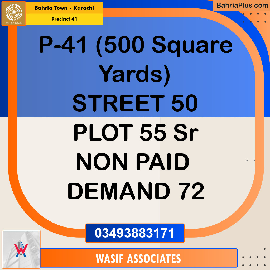 500 Sq. Yards Residential Plot for Sale in Precinct 41 -  Bahria Town, Karachi - (BP-200004)