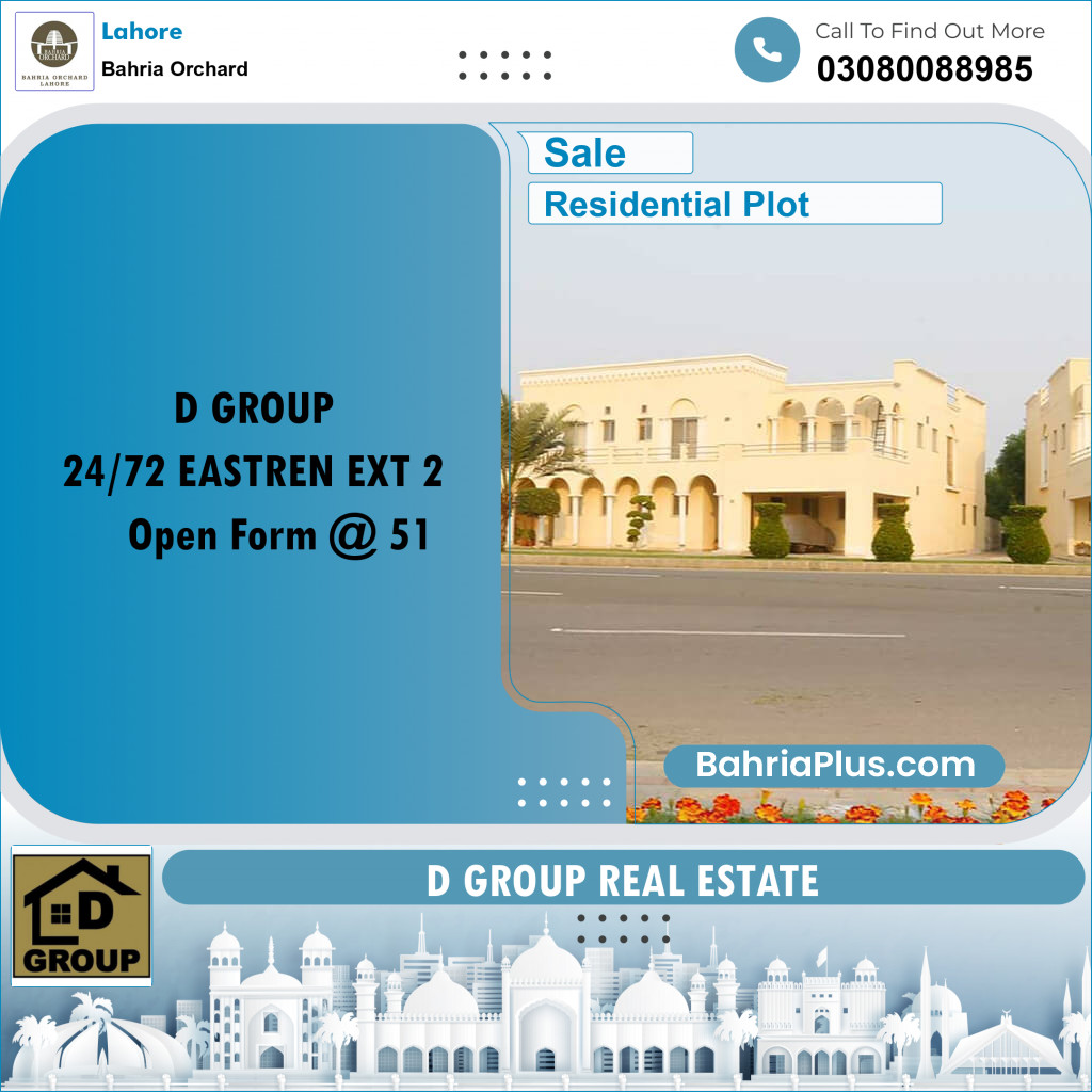 Residential Plot for Sale in Bahria Orchard, Lahore - (BP-200006)