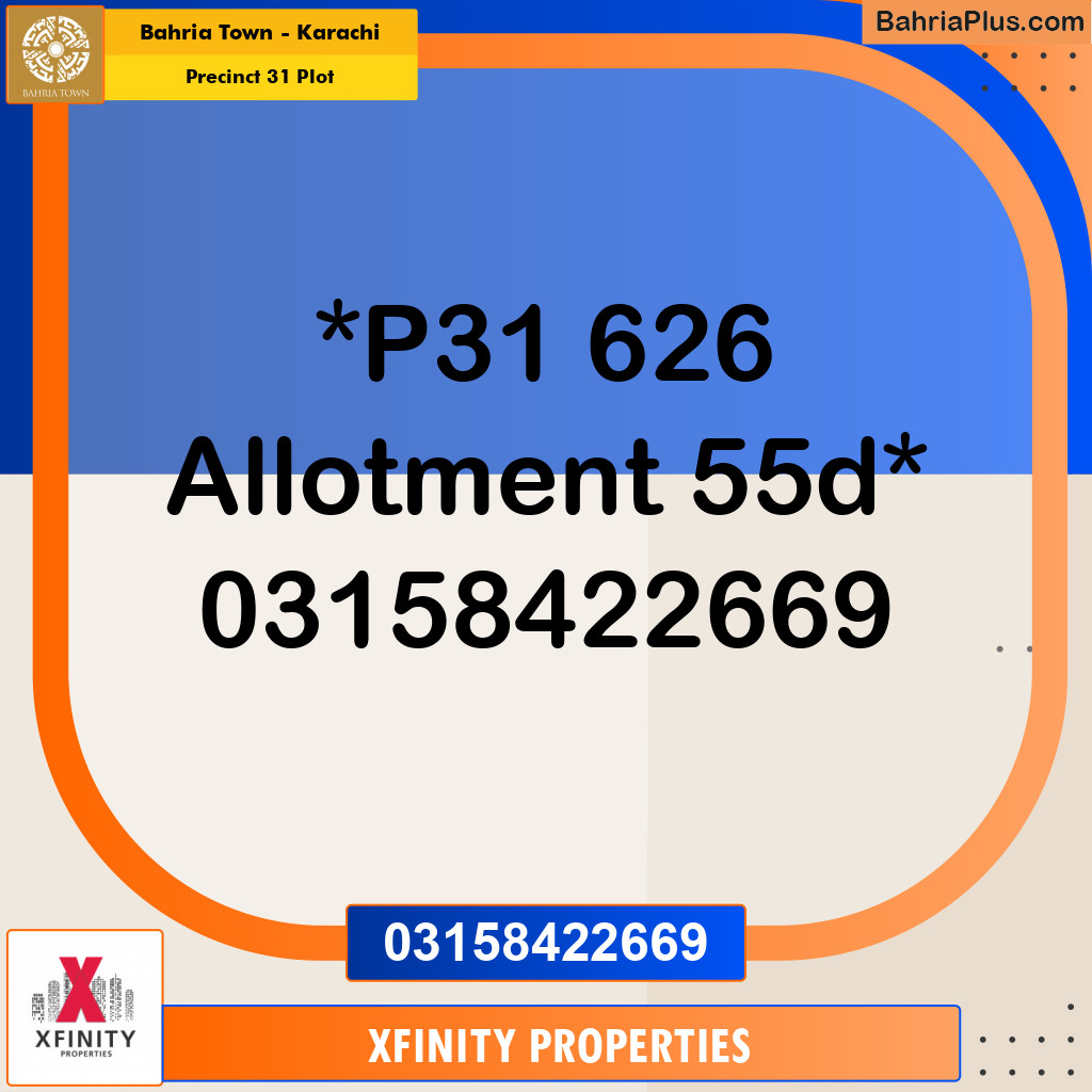 125 Sq. Yards Residential Plot for Sale in Precinct 31 Plot -  Bahria Town, Karachi - (BP-200042)